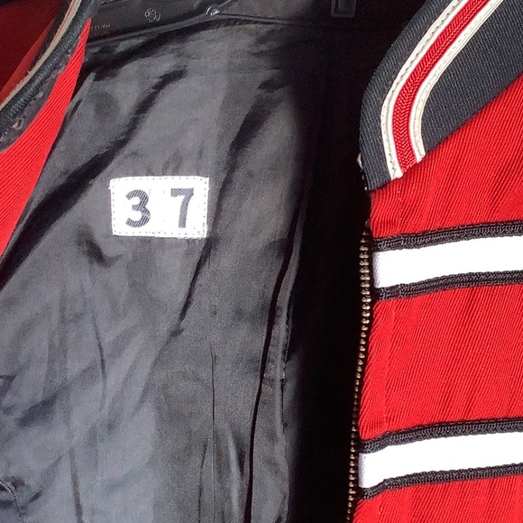 EUC Vintage 1960 Fruhauf Cardinal Red & Black Marching Band Uniform Jacket - Picture 9 of 11